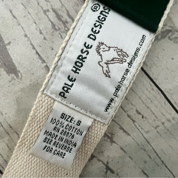 Pale Horse Designs Size Small Green FROG Embroidered Fabric Belt - Picture 6 of 8